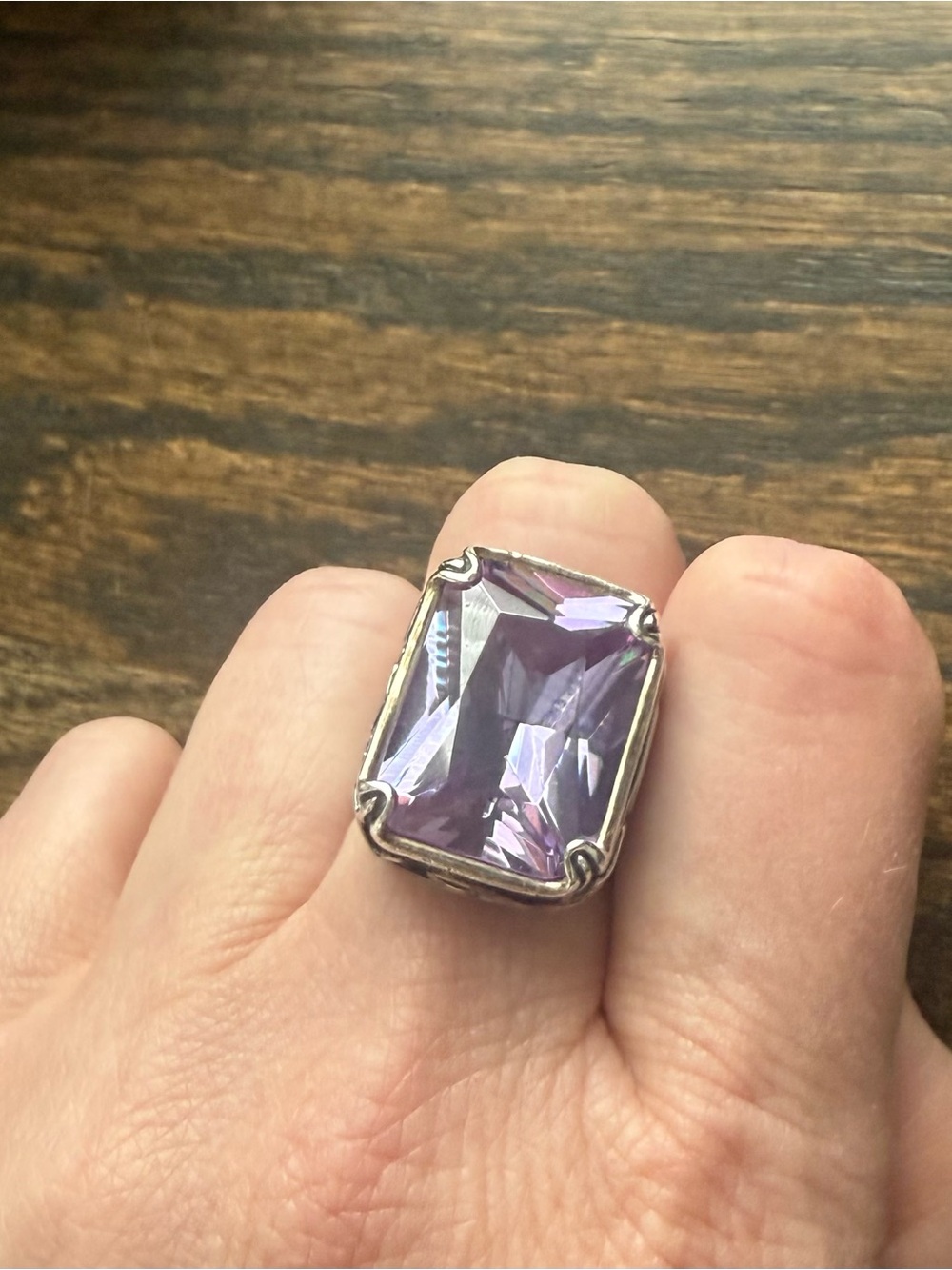 Silpada Silver Lavender Fields Size 
Large Purple Stone Ring R2001